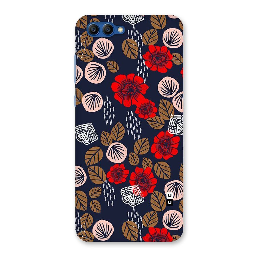 Orange Flora Back Case for Honor View 10