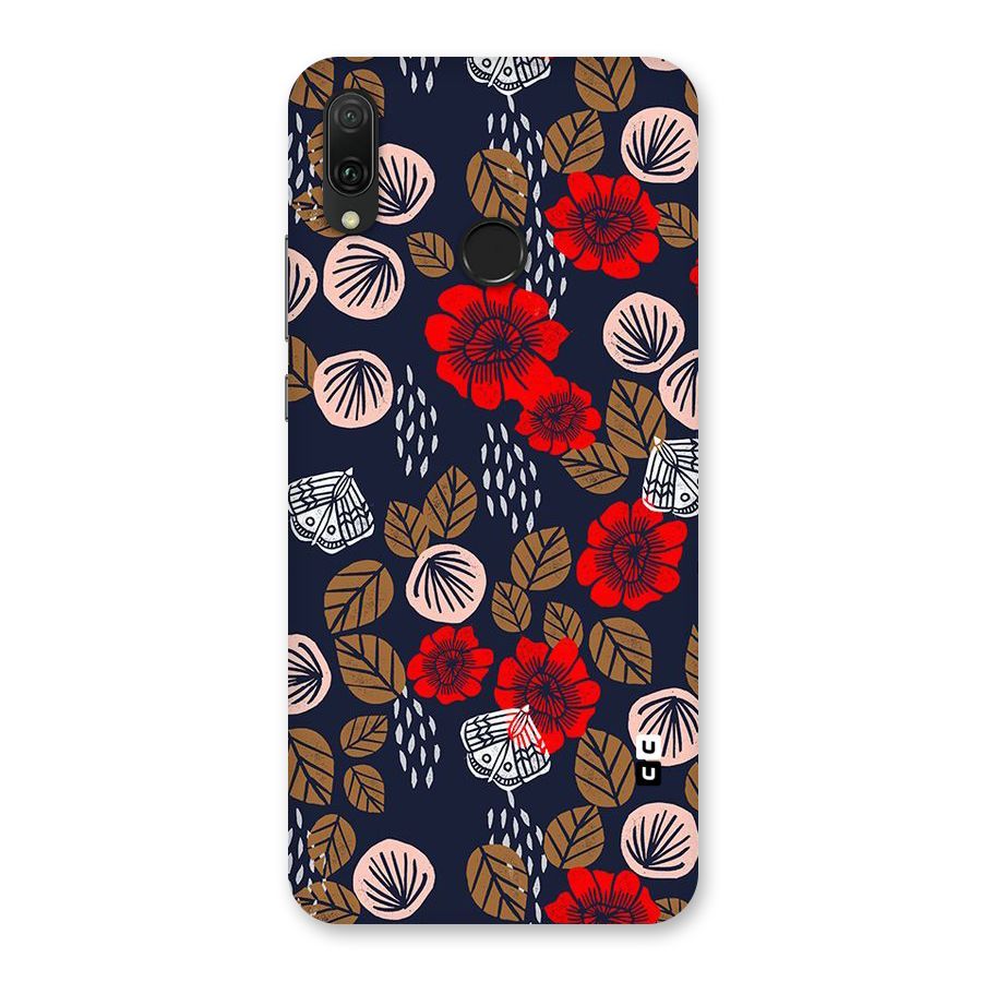 Orange Flora Back Case for Huawei Y9 (2019)