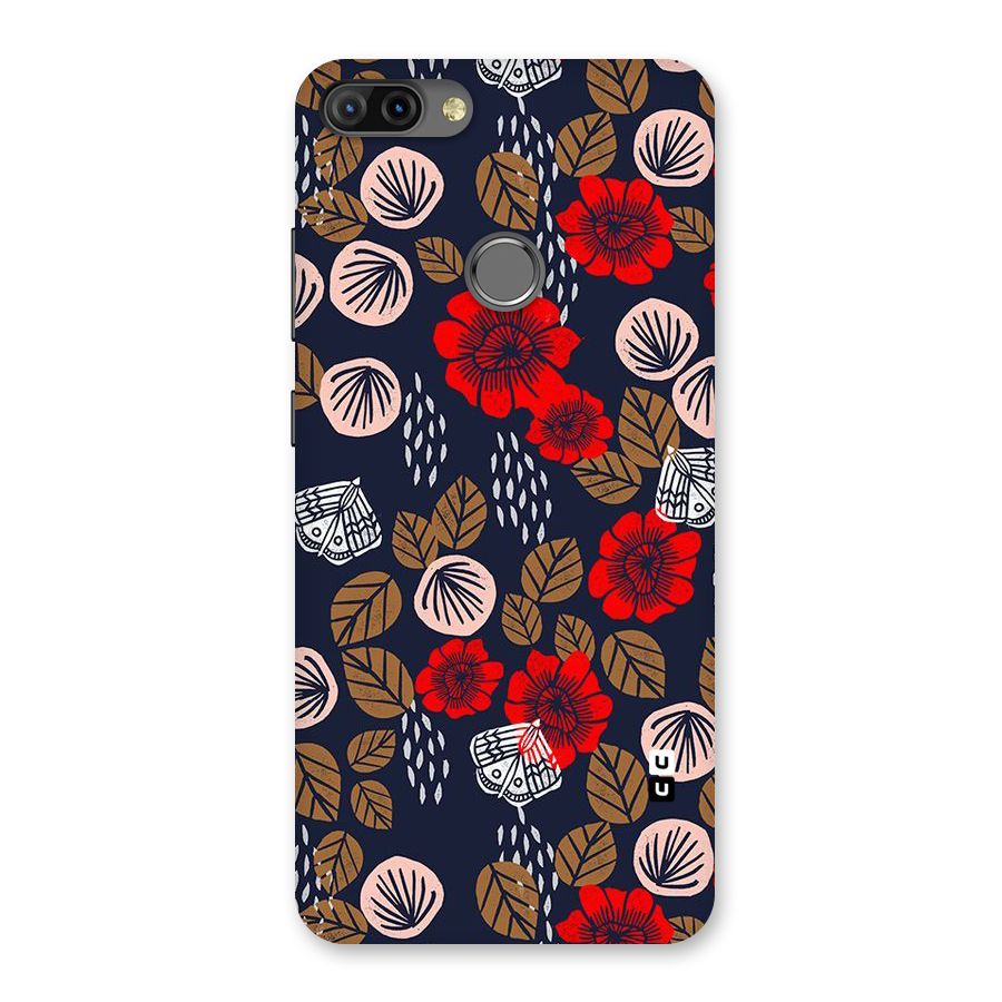 Orange Flora Back Case for Infinix Hot 6 Pro