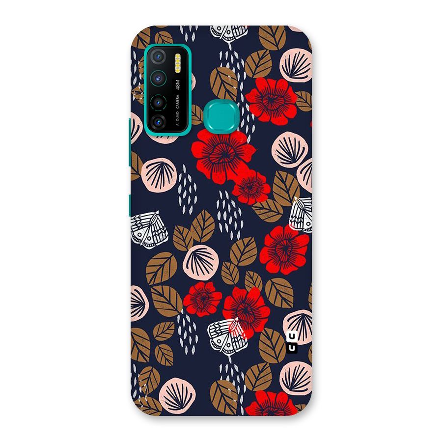 Orange Flora Back Case for Infinix Hot 9 Pro