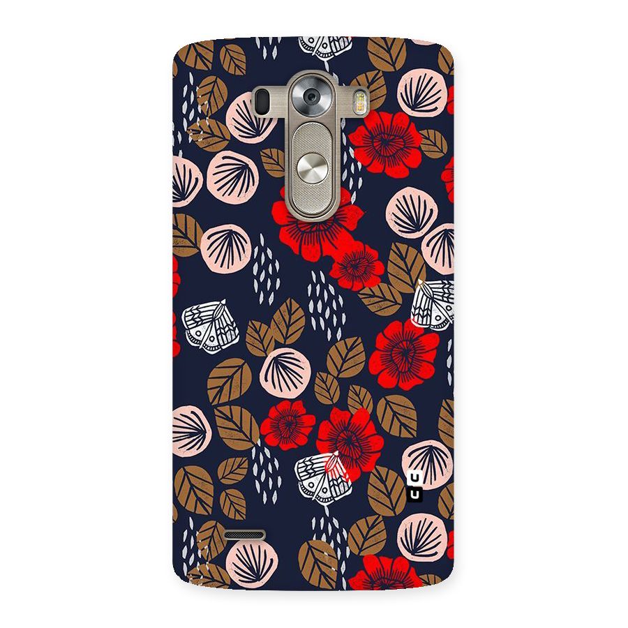 Orange Flora Back Case for LG G3