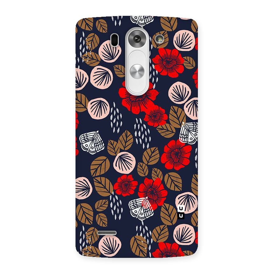 Orange Flora Back Case for LG G3 Mini