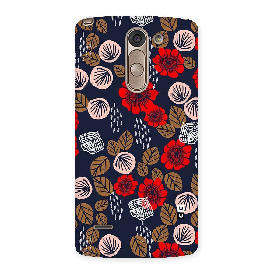 Orange Flora Back Case for LG G3 Stylus