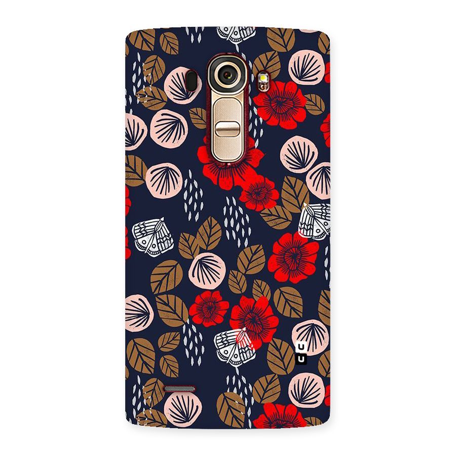 Orange Flora Back Case for LG G4