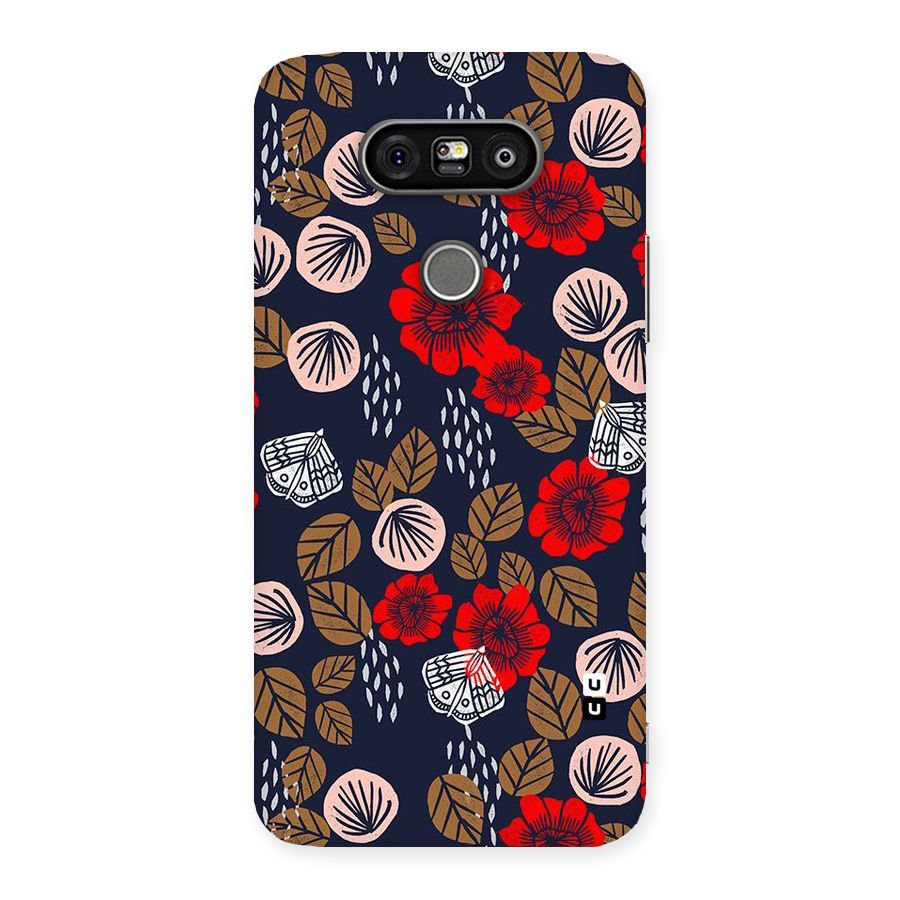 Orange Flora Back Case for LG G5