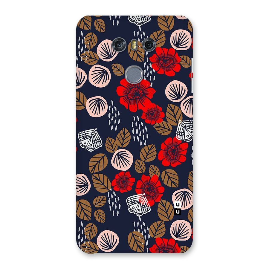 Orange Flora Back Case for LG G6
