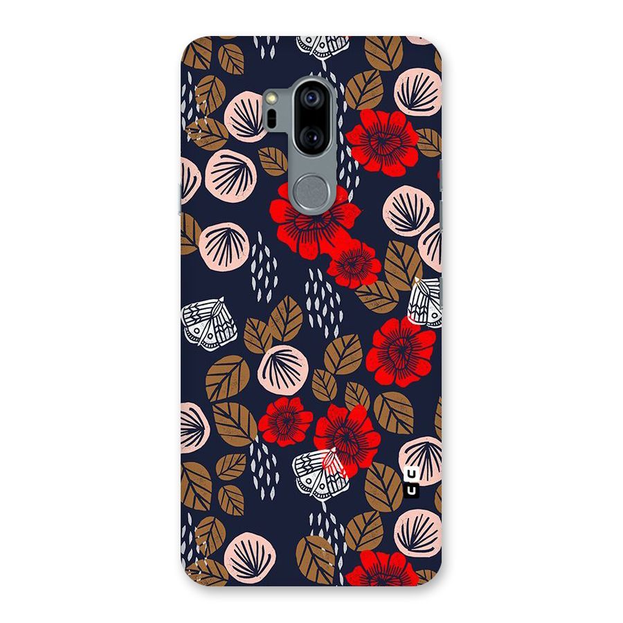 Orange Flora Back Case for LG G7