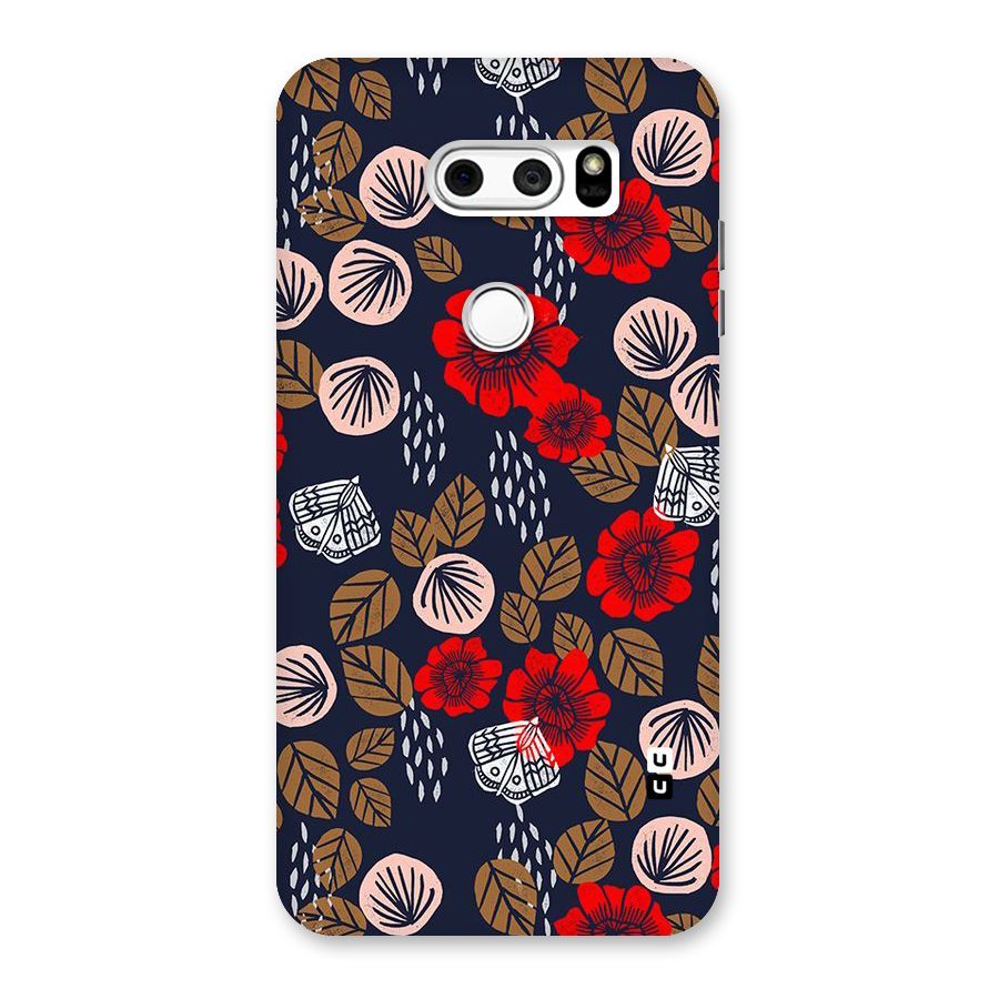 Orange Flora Back Case for LG V30