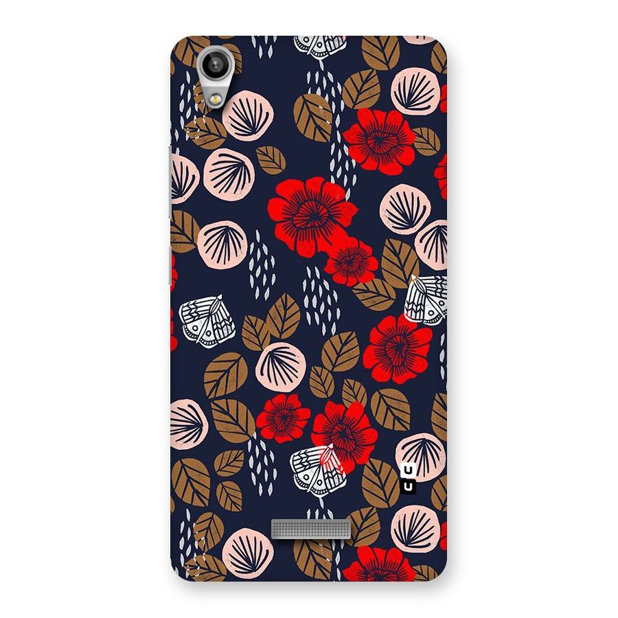 Orange Flora Back Case for Lava-Pixel-V1