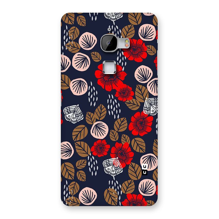 Orange Flora Back Case for LeTv Le Max