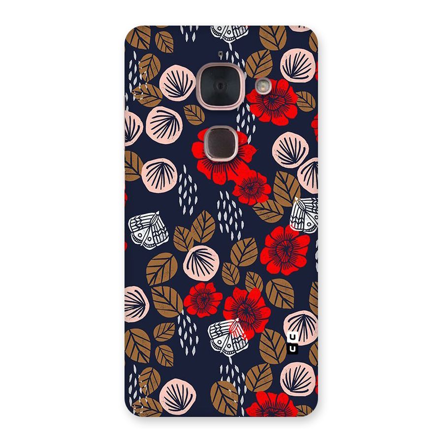 Orange Flora Back Case for Le Max 2