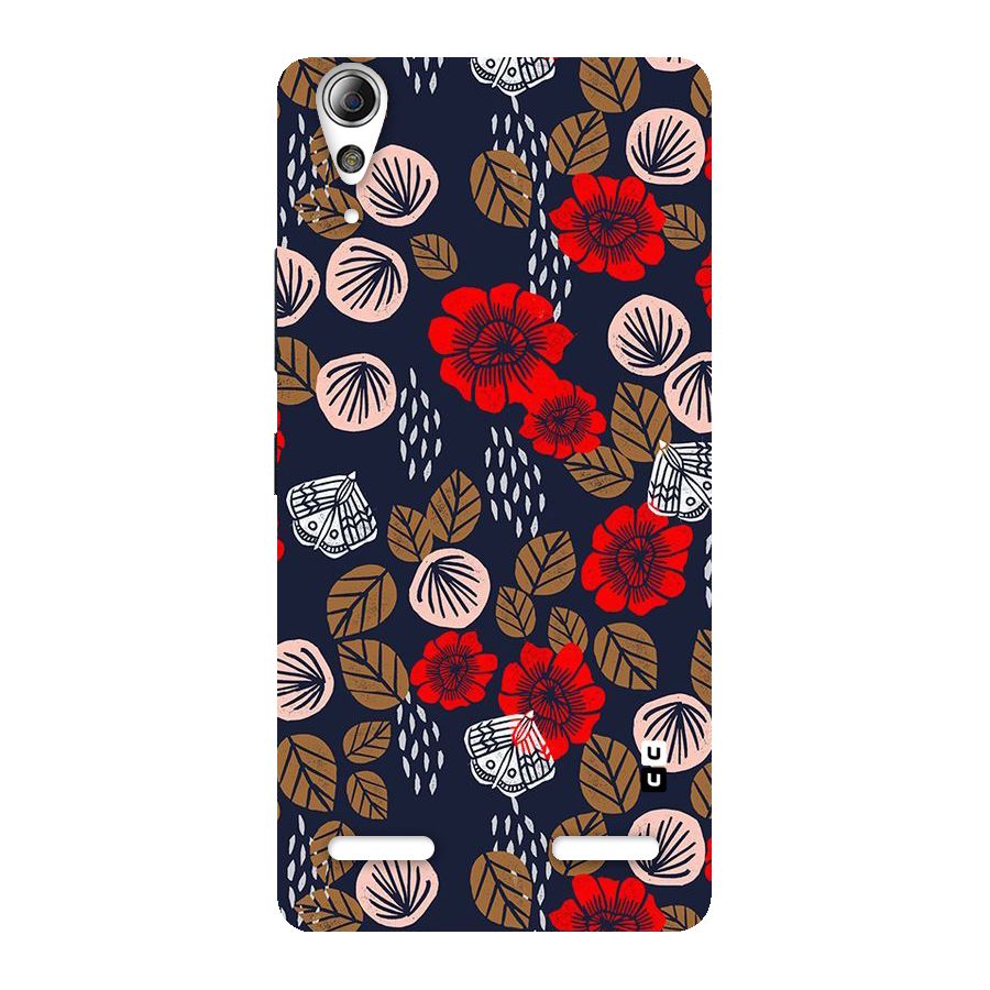 Orange Flora Back Case for Lenovo A6000 Plus