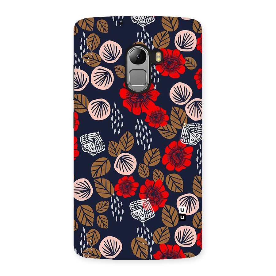Orange Flora Back Case for Lenovo K4 Note