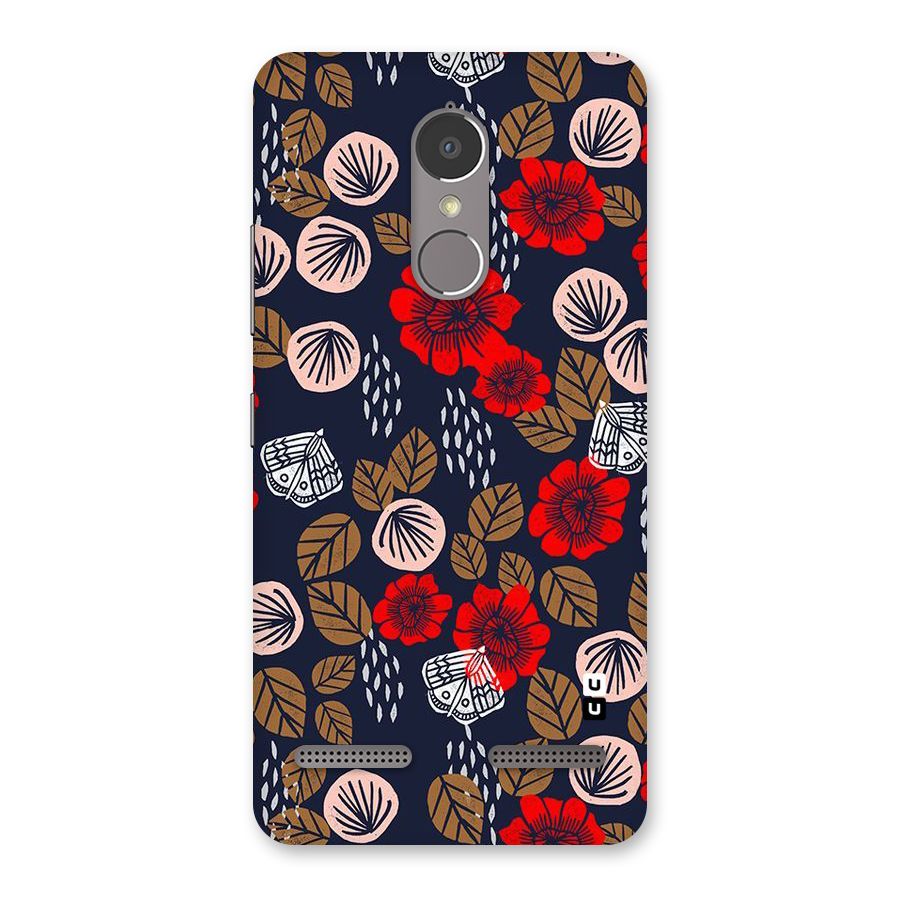 Orange Flora Back Case for Lenovo K6