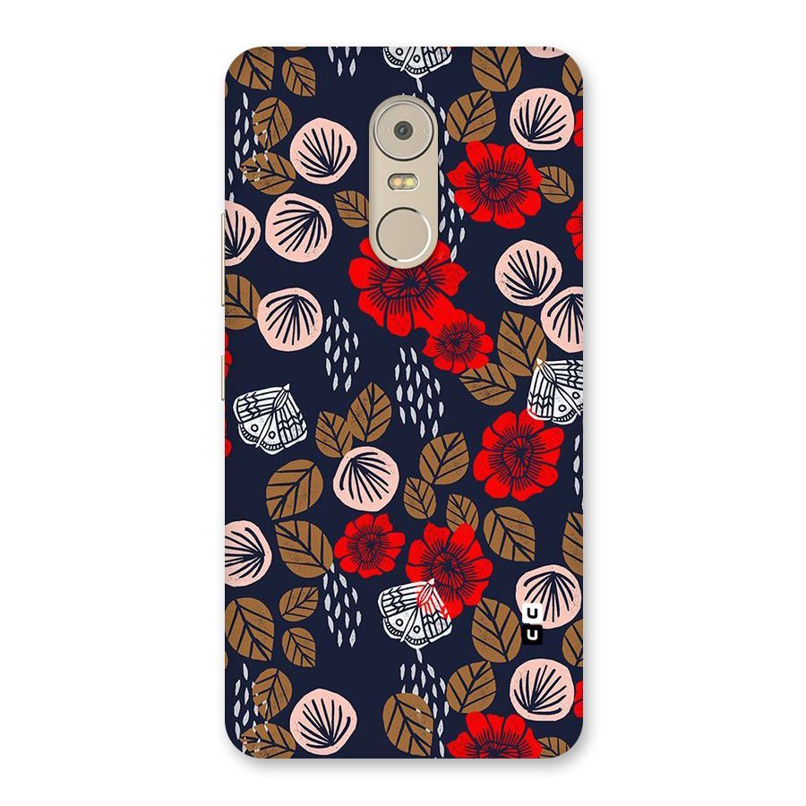 Orange Flora Back Case for Lenovo K6 Note