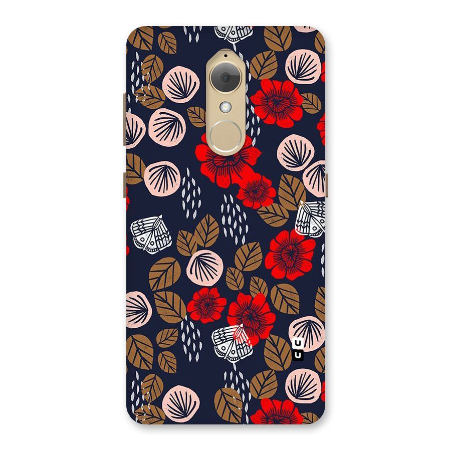 Orange Flora Back Case for Lenovo K8