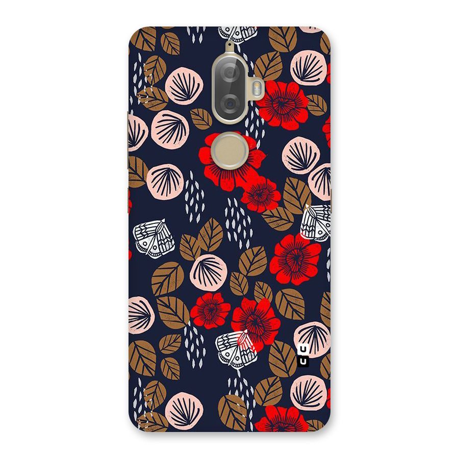 Orange Flora Back Case for Lenovo K8 Plus