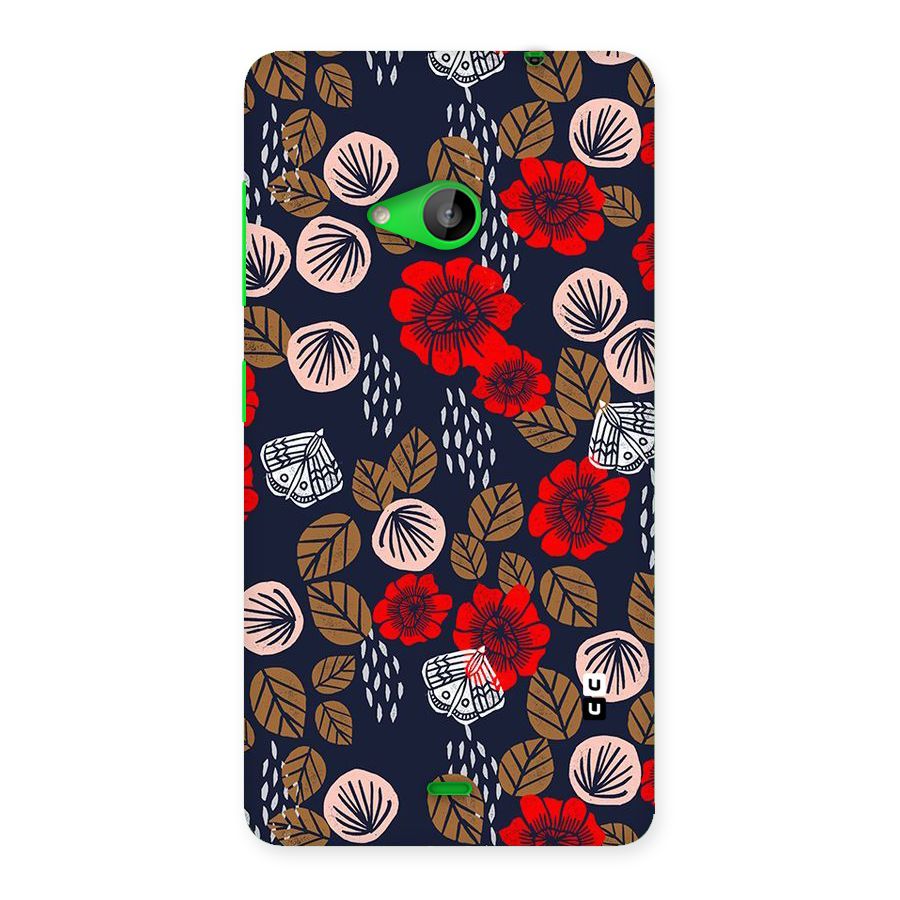 Orange Flora Back Case for Lumia 535