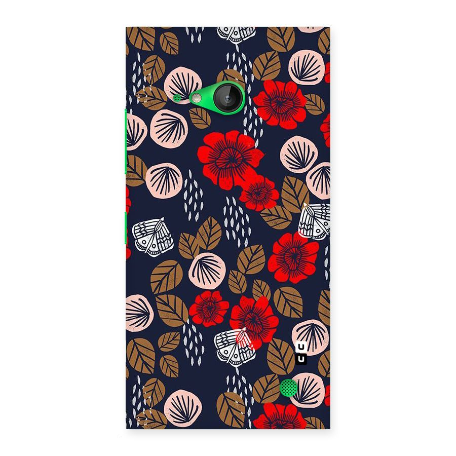 Orange Flora Back Case for Lumia 730
