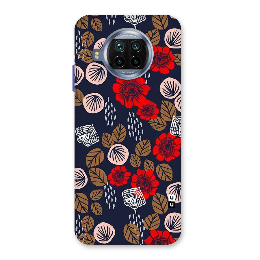Orange Flora Back Case for Mi 10i