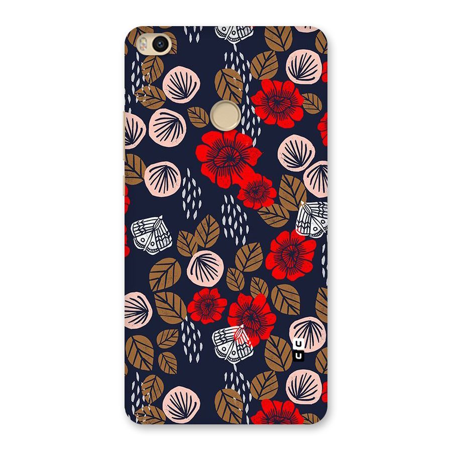 Orange Flora Back Case for Mi Max 2