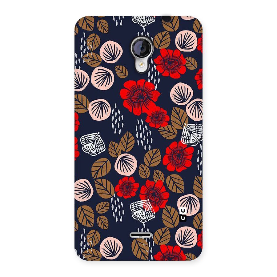 Orange Flora Back Case for Micromax Unite 2 A106