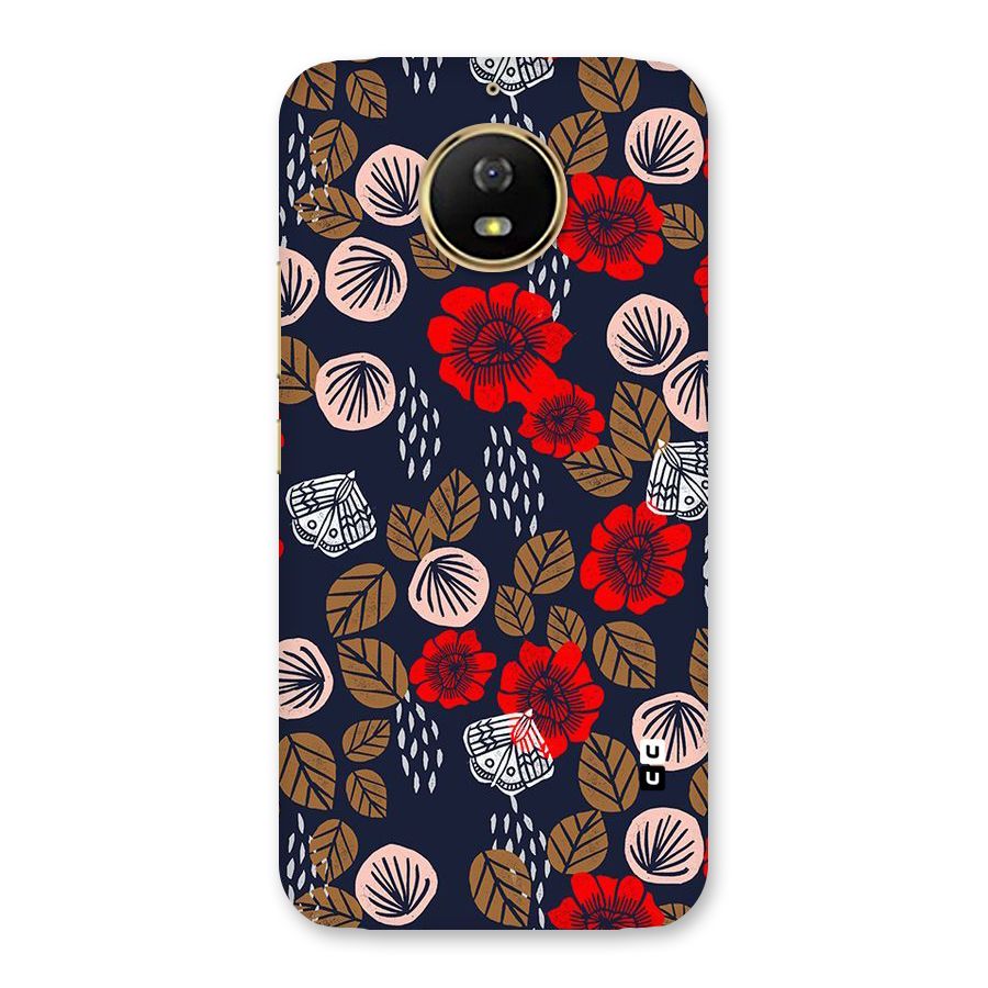 Orange Flora Back Case for Moto G5s
