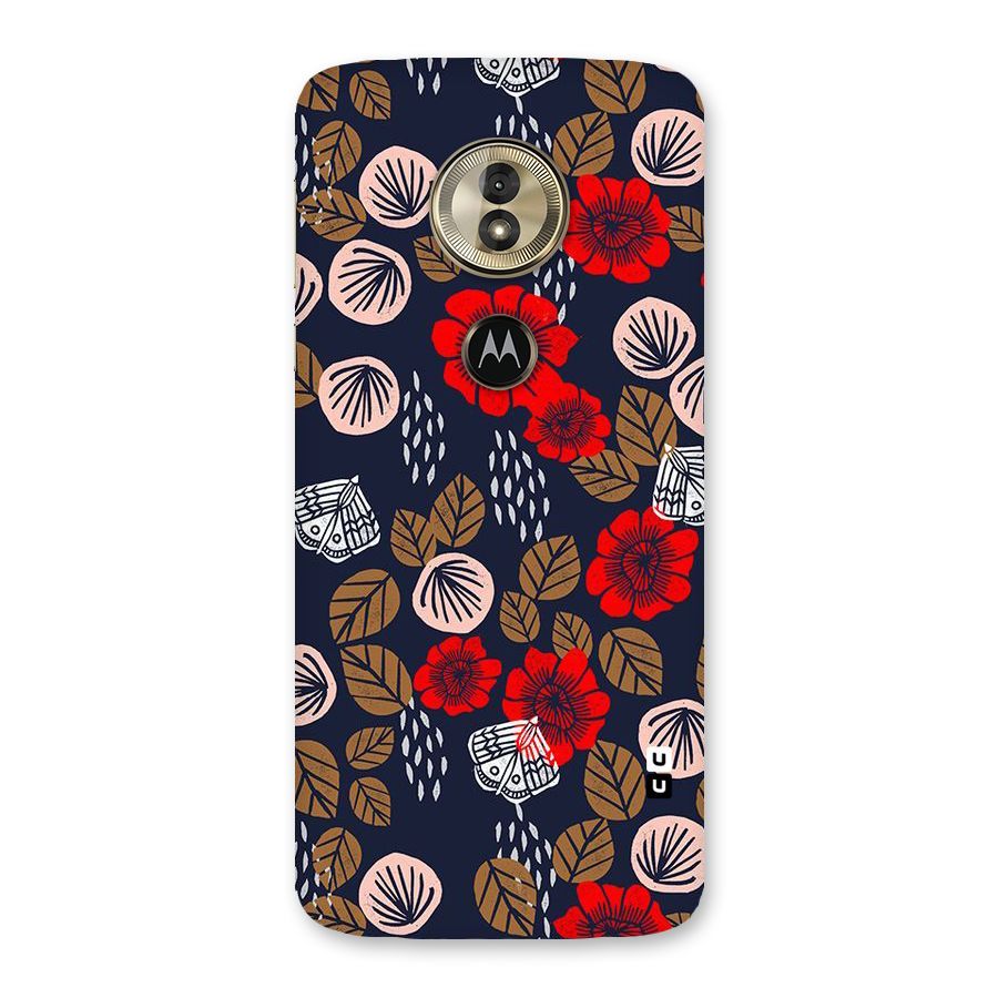 Orange Flora Back Case for Moto G6 Play