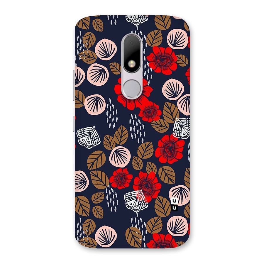 Orange Flora Back Case for Moto M
