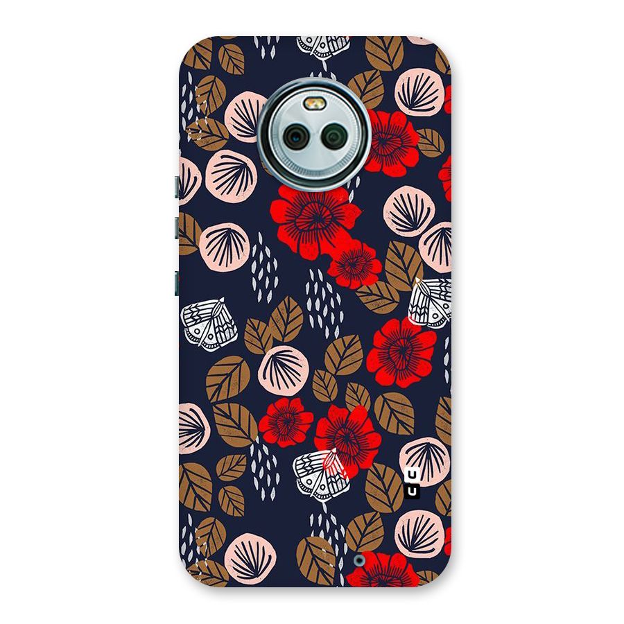 Orange Flora Back Case for Moto X4