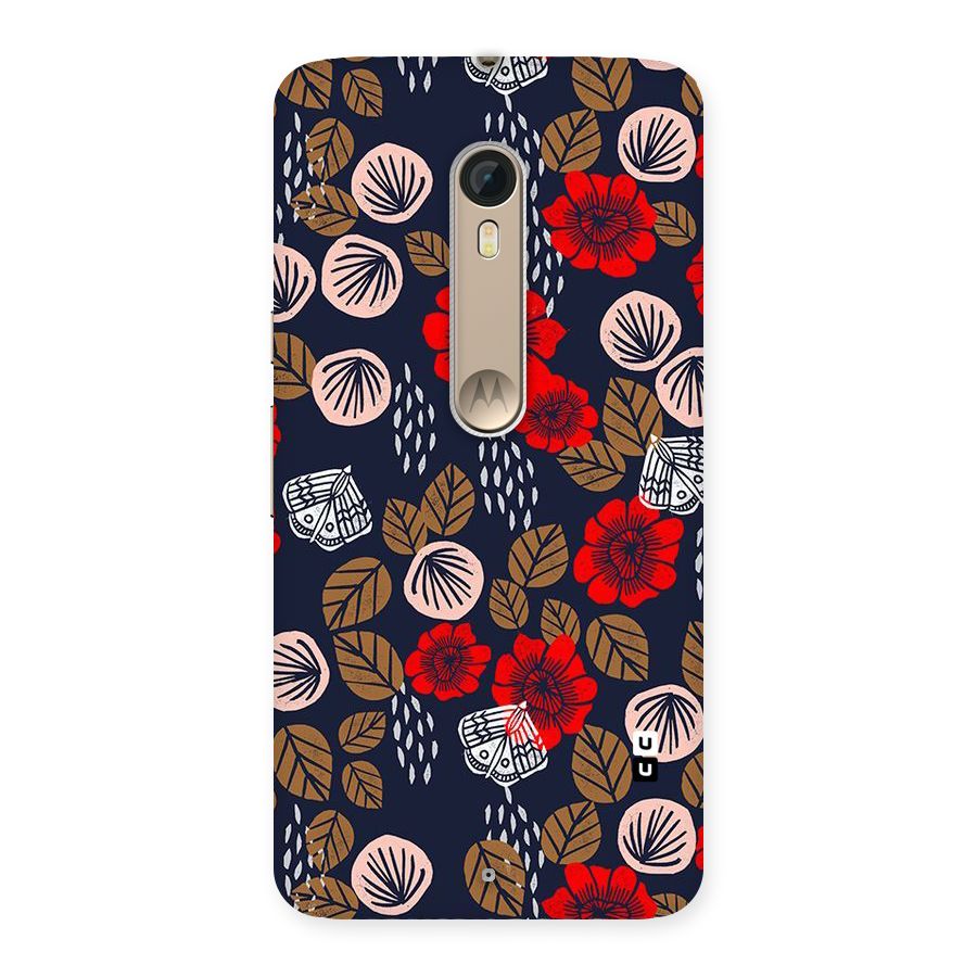 Orange Flora Back Case for Motorola Moto X Style
