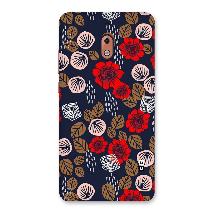 Orange Flora Back Case for Nokia 2.1