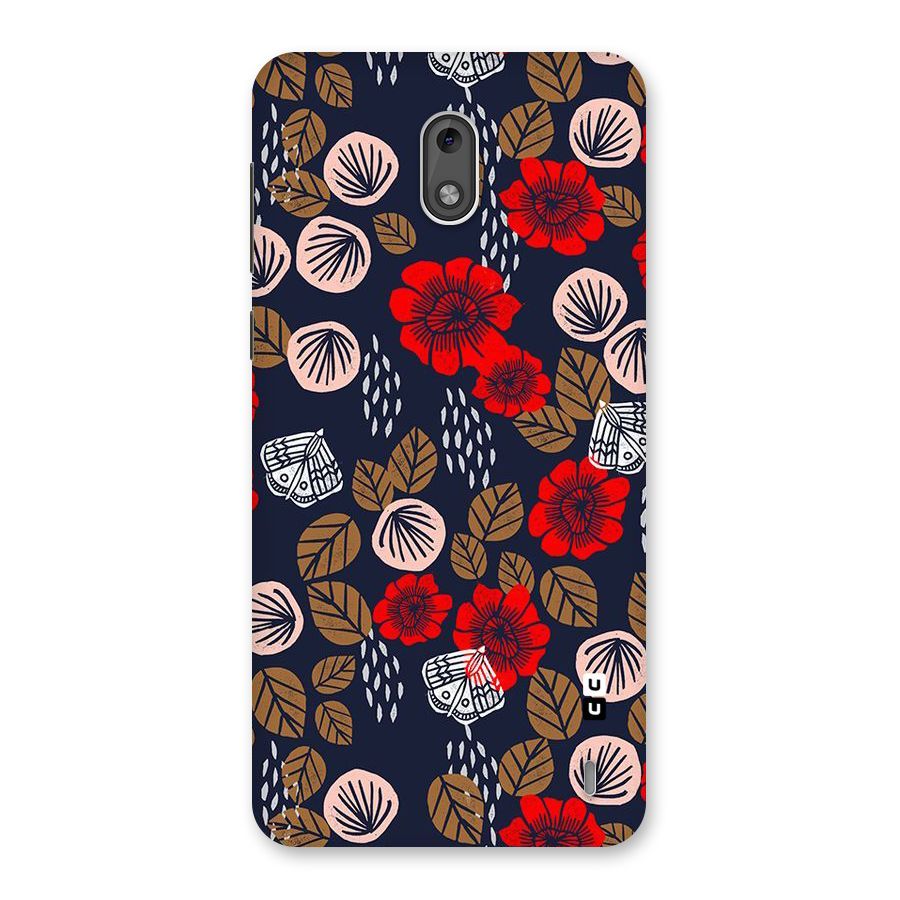 Orange Flora Back Case for Nokia 2