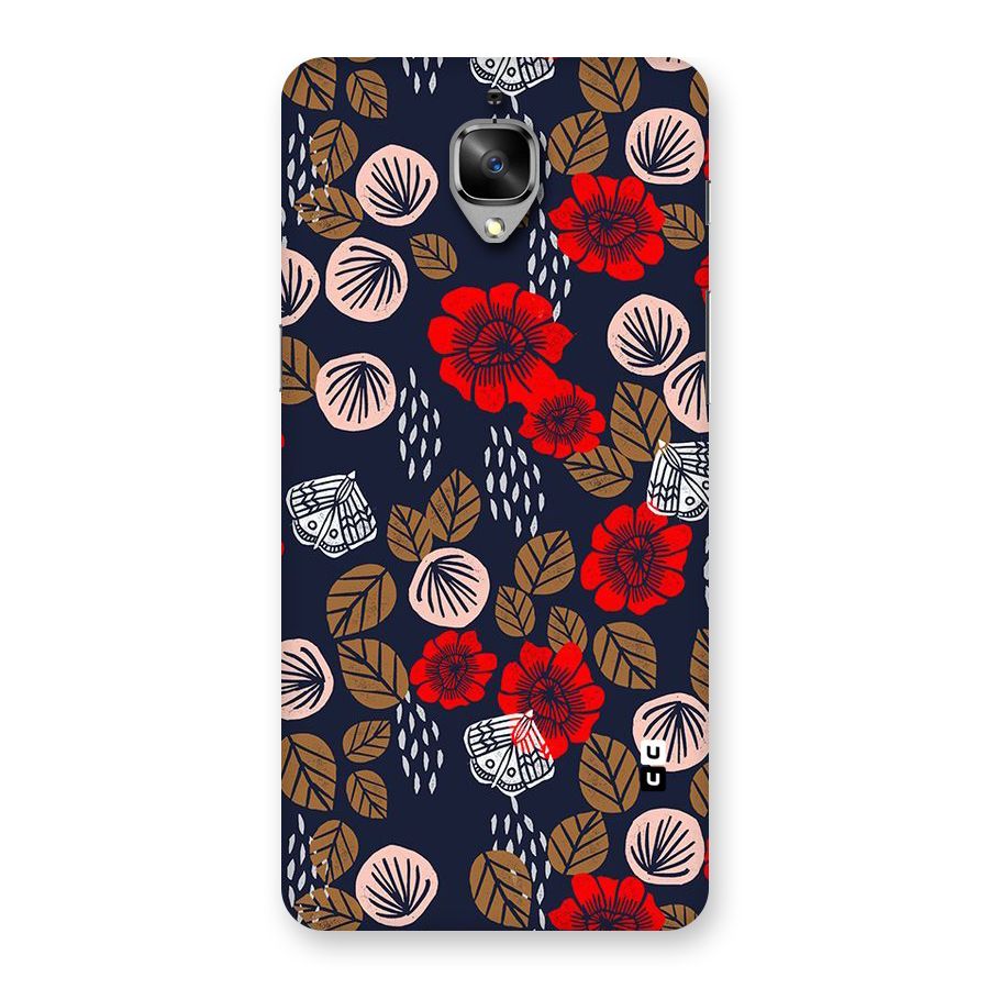Orange Flora Back Case for OnePlus 3T