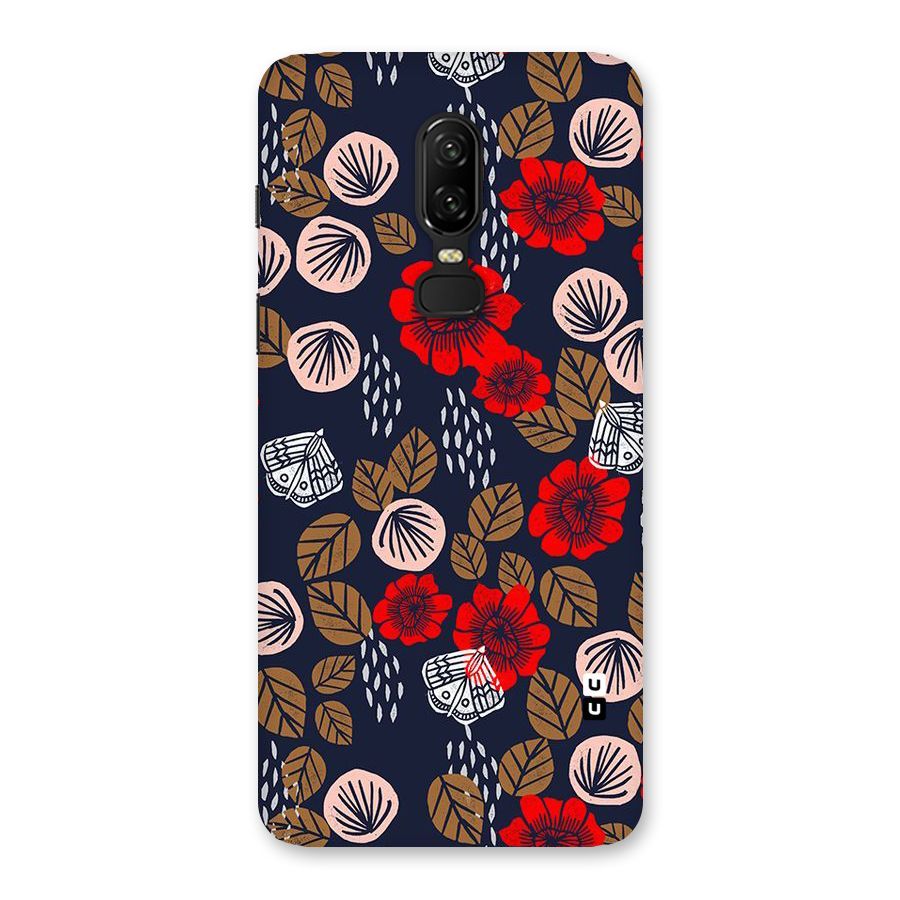 Orange Flora Back Case for OnePlus 6