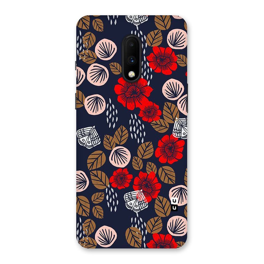 Orange Flora Back Case for OnePlus 7