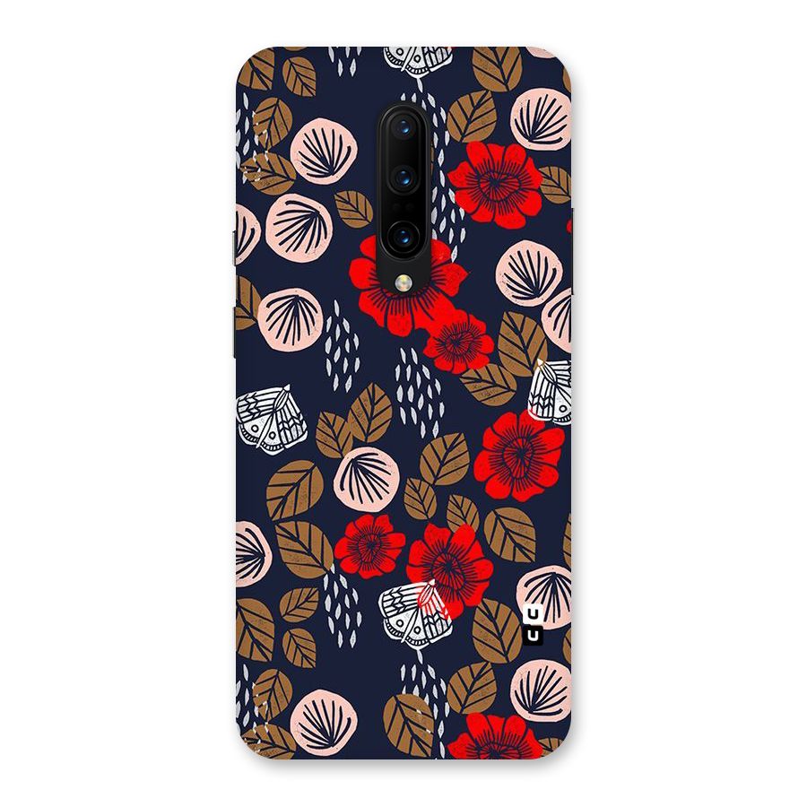 Orange Flora Back Case for OnePlus 7 Pro