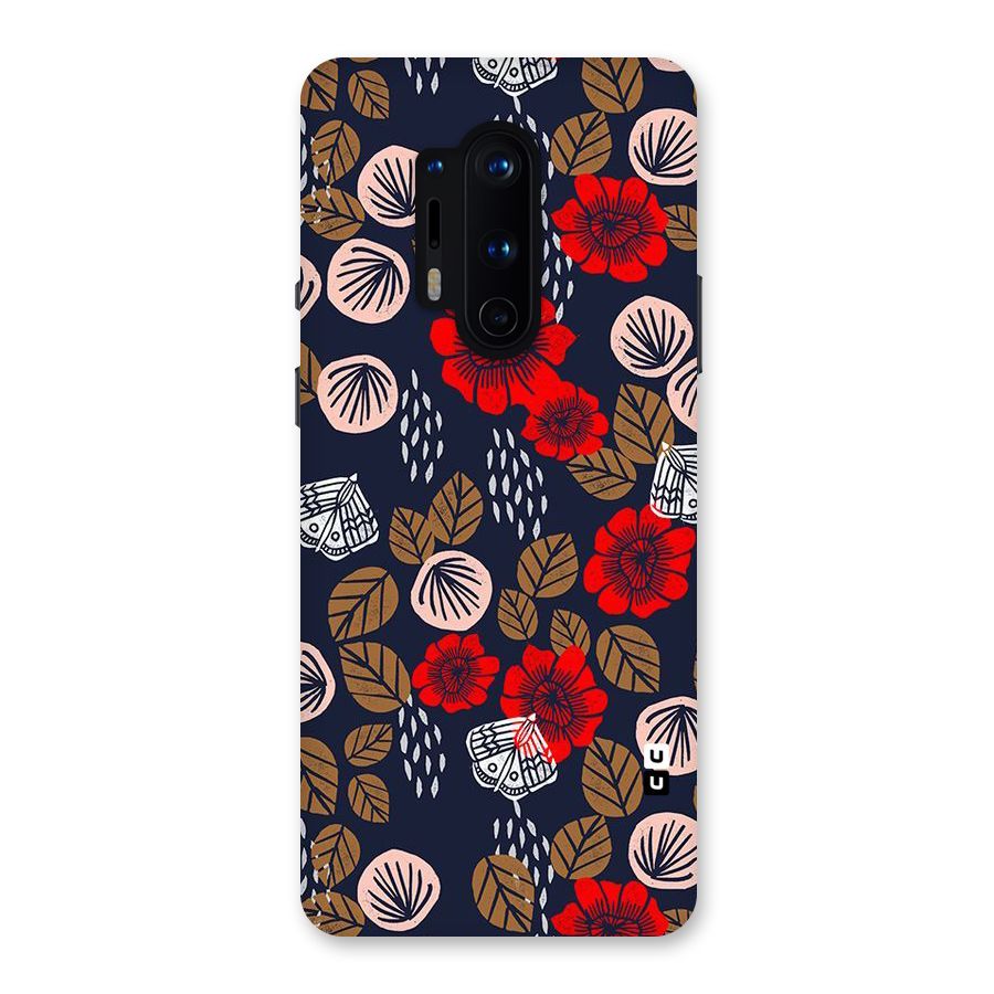 Orange Flora Back Case for OnePlus 8 Pro
