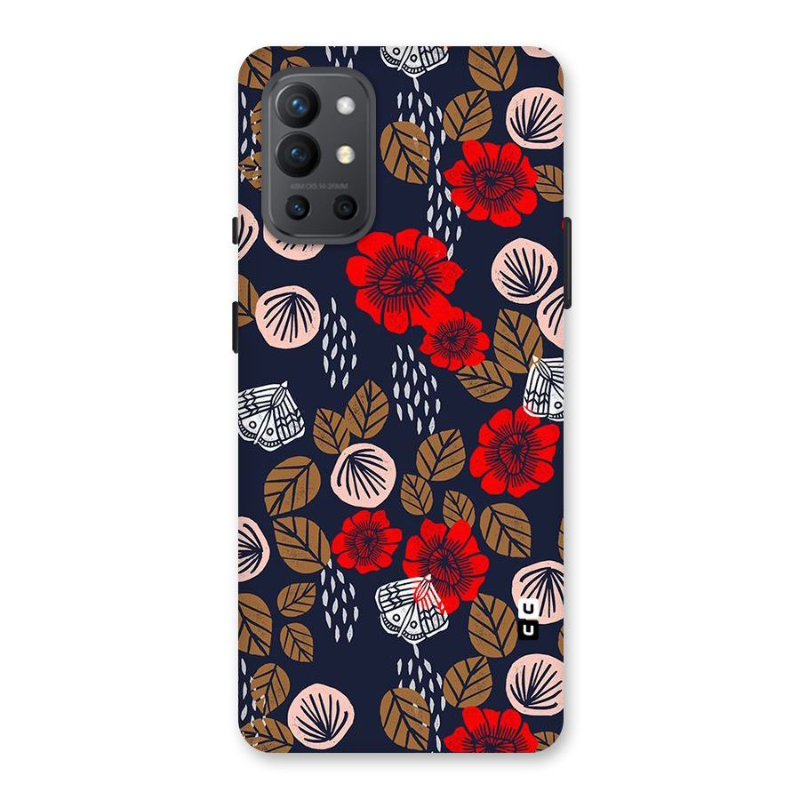 Orange Flora Back Case for OnePlus 9R