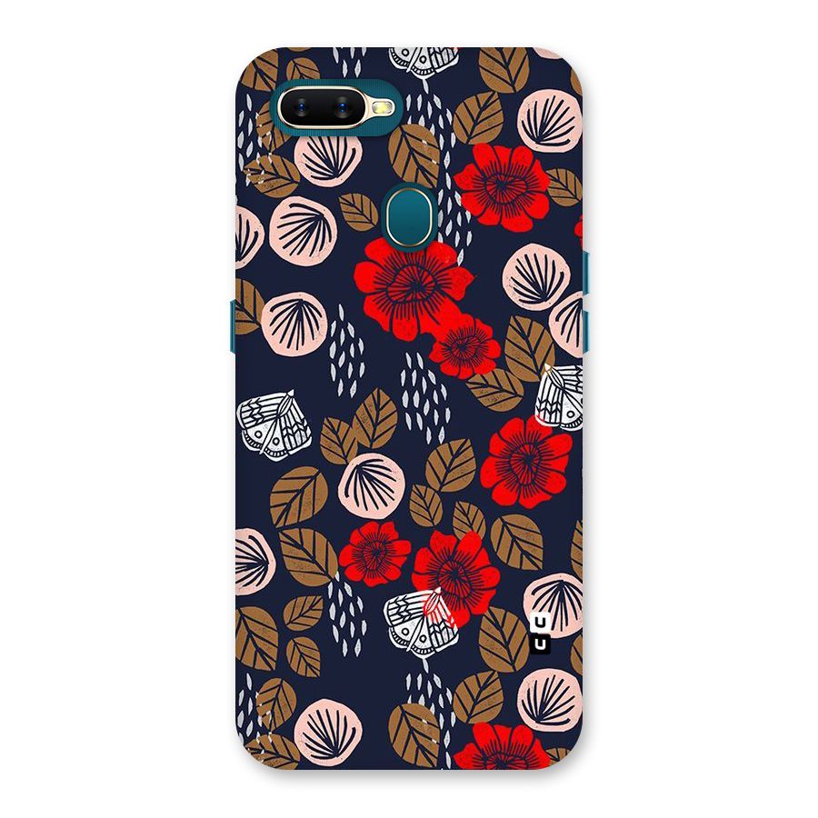 Orange Flora Back Case for Oppo A11k