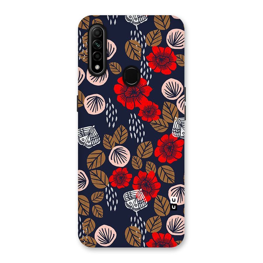 Orange Flora Back Case for Oppo A31