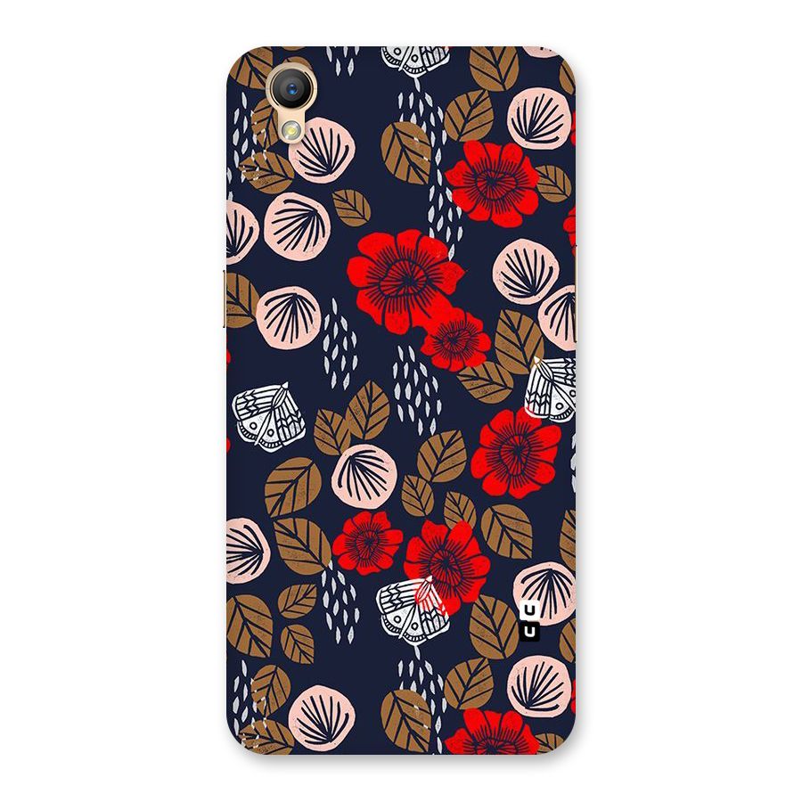 Orange Flora Back Case for Oppo A37