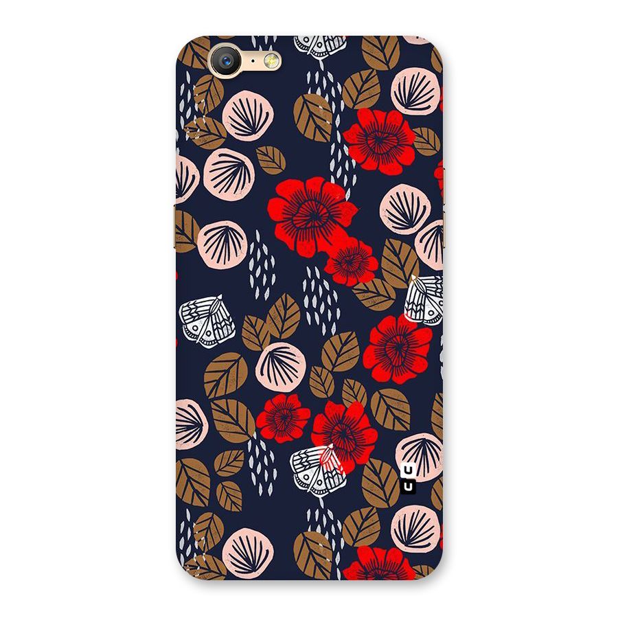 Orange Flora Back Case for Oppo A39