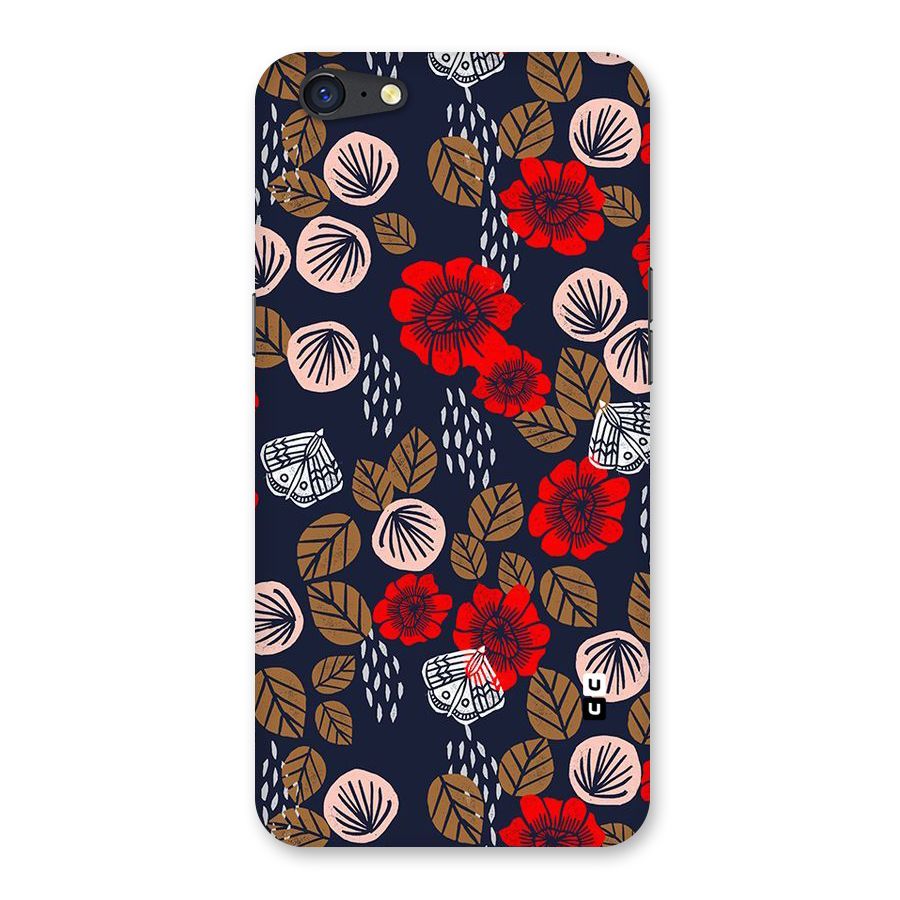 Orange Flora Back Case for Oppo A71