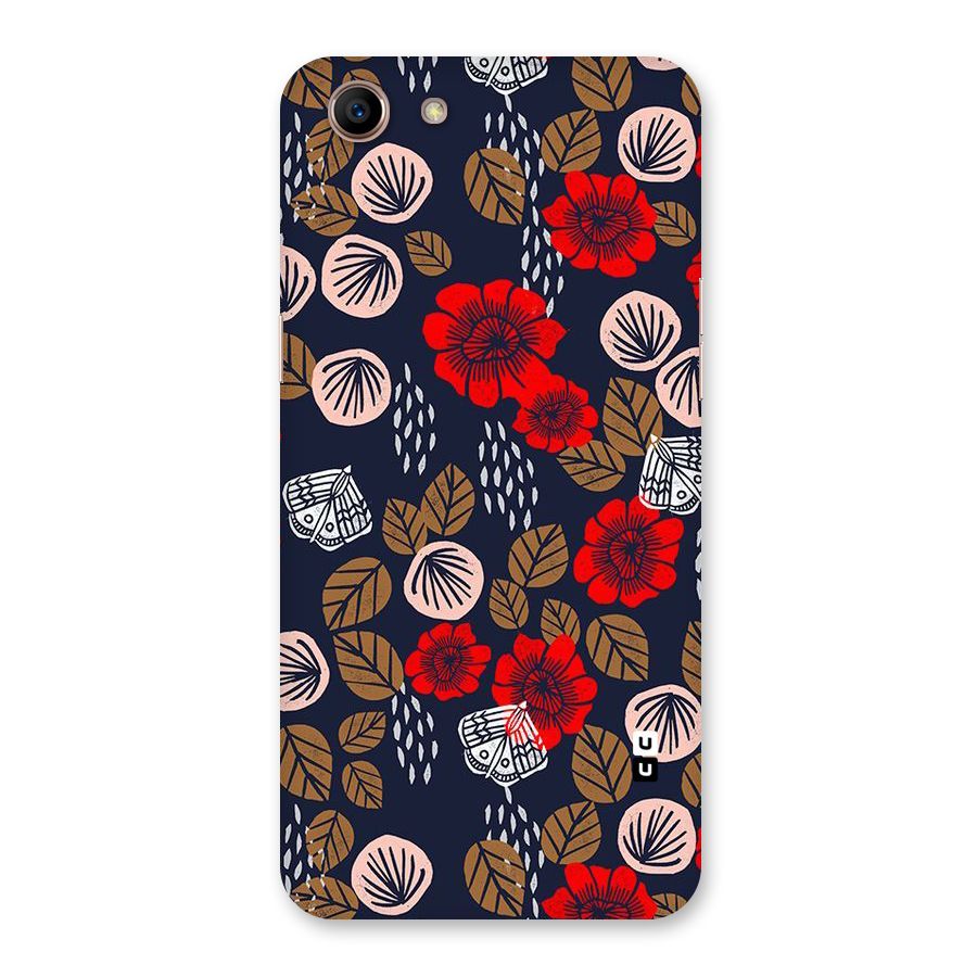 Orange Flora Back Case for Oppo A83 (2018)