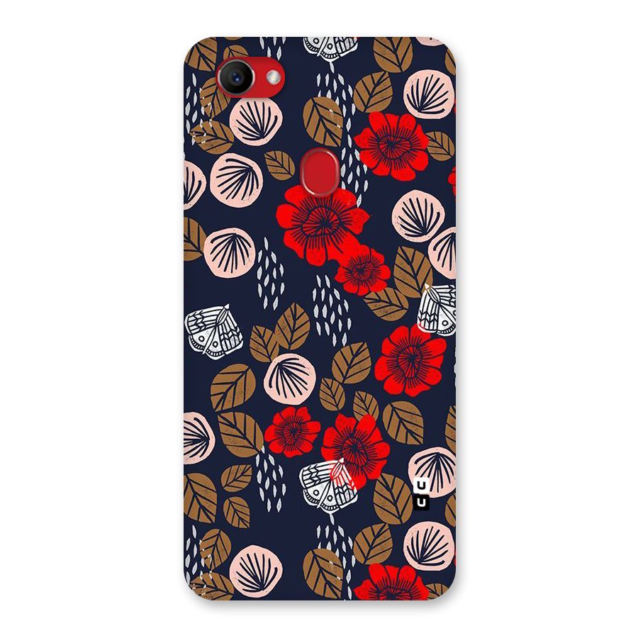 Orange Flora Back Case for Oppo F7