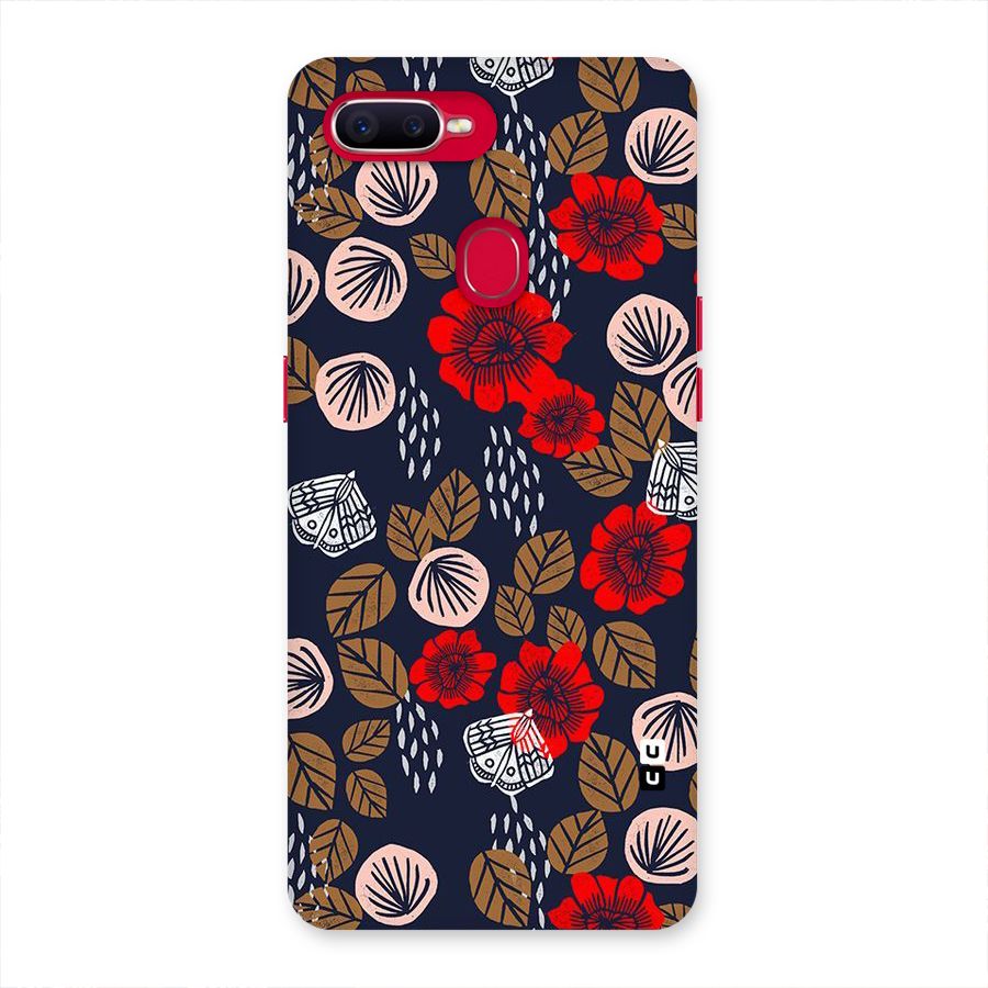 Orange Flora Back Case for Oppo F9 Pro
