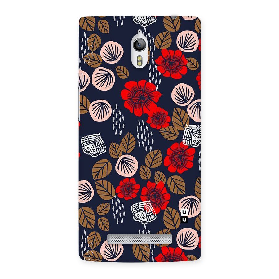 Orange Flora Back Case for Oppo Find 7