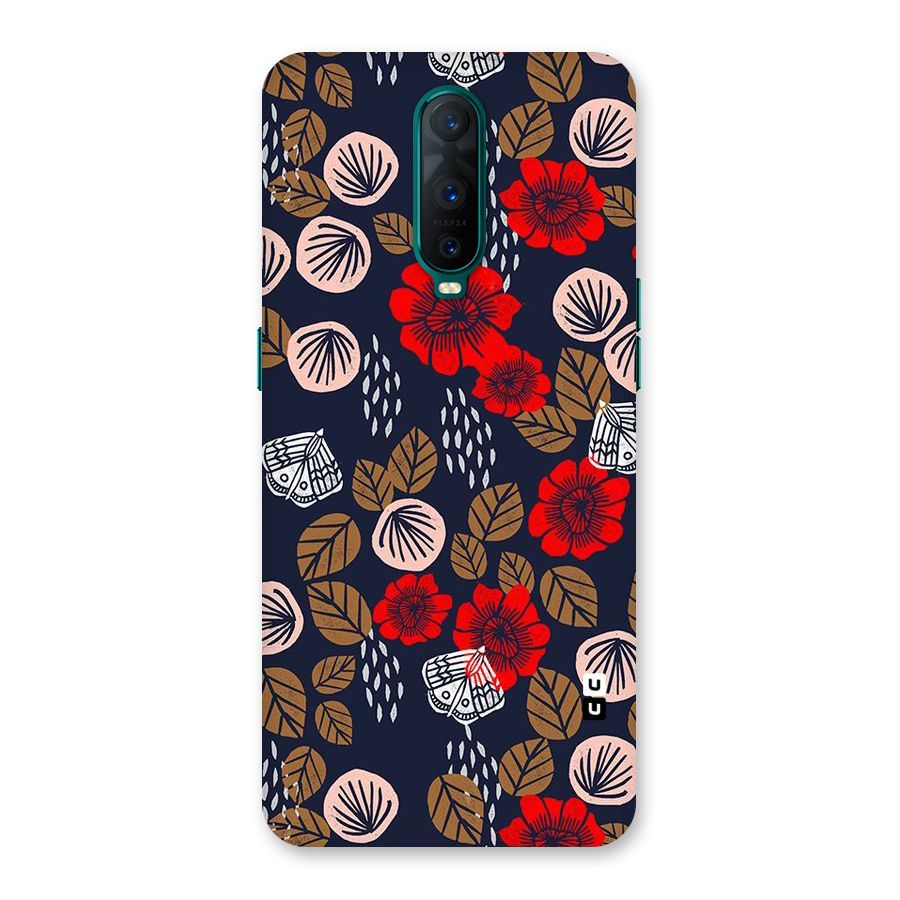 Orange Flora Back Case for Oppo R17 Pro