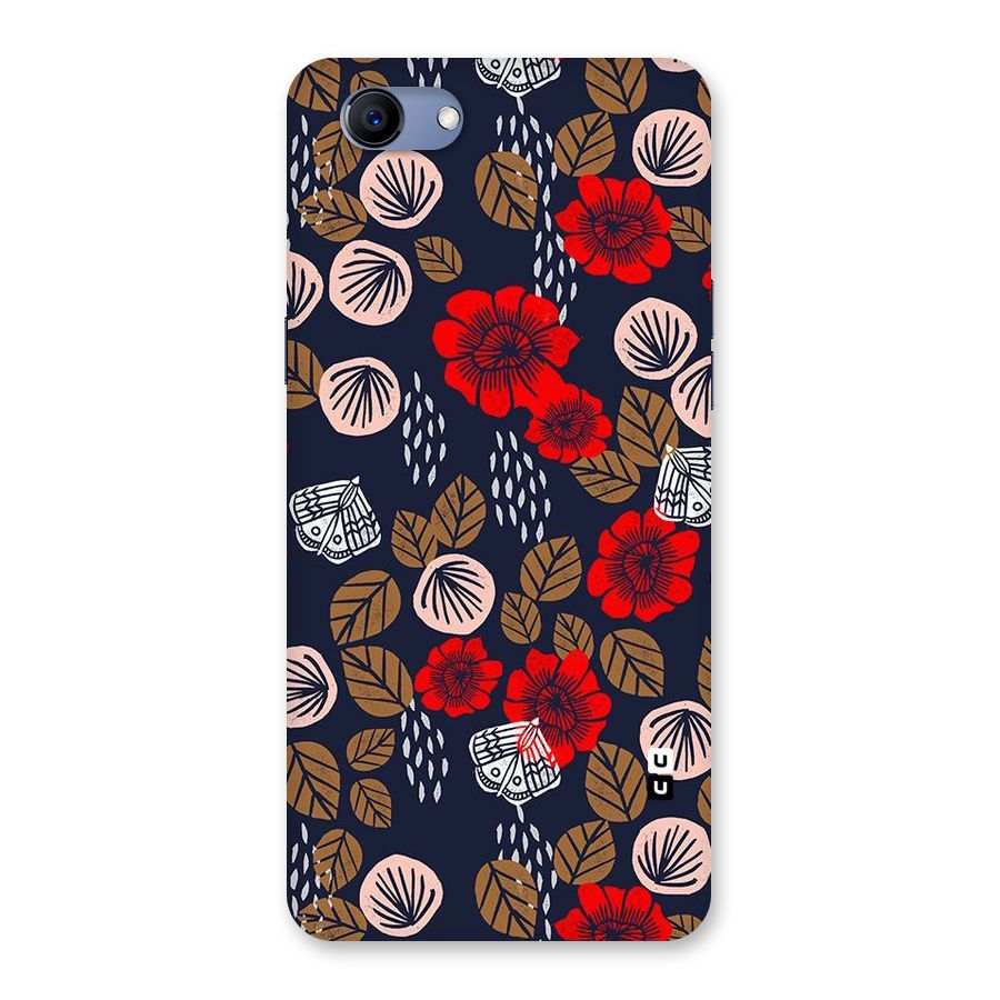 Orange Flora Back Case for Oppo Realme 1